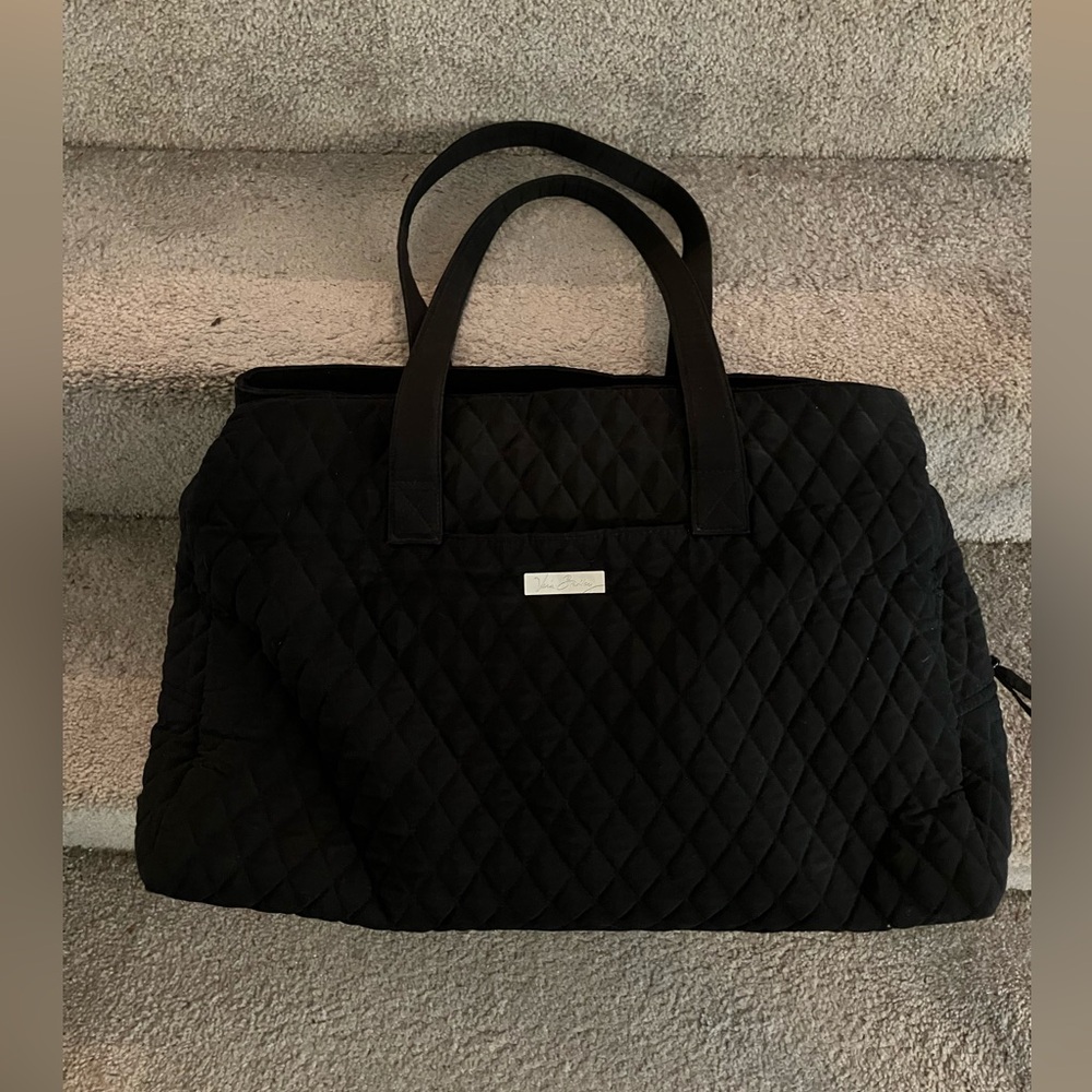 Vera Bradley Black Quilted Travel Tote